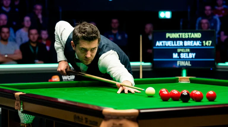 Snooker-Spieler erzielt Century Break am grünen Tisch