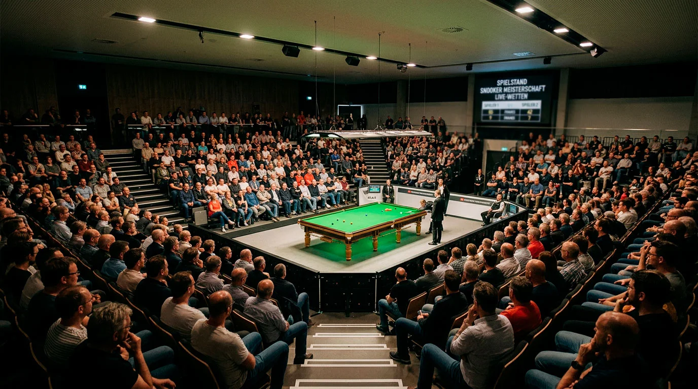 Snooker Arena mit Publikum während eines Live-Matches