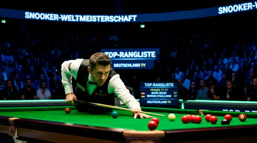 Snooker-Spieler der Weltspitze bei einem Ranking-Turnier